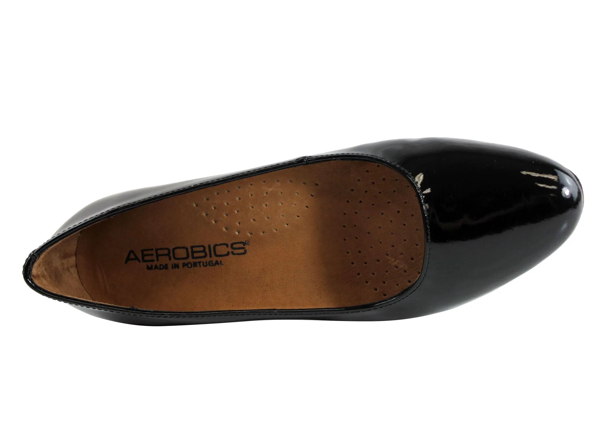 Aerobics Hostess 35 Womens Classic Leather Court Shoe Made In Portugal