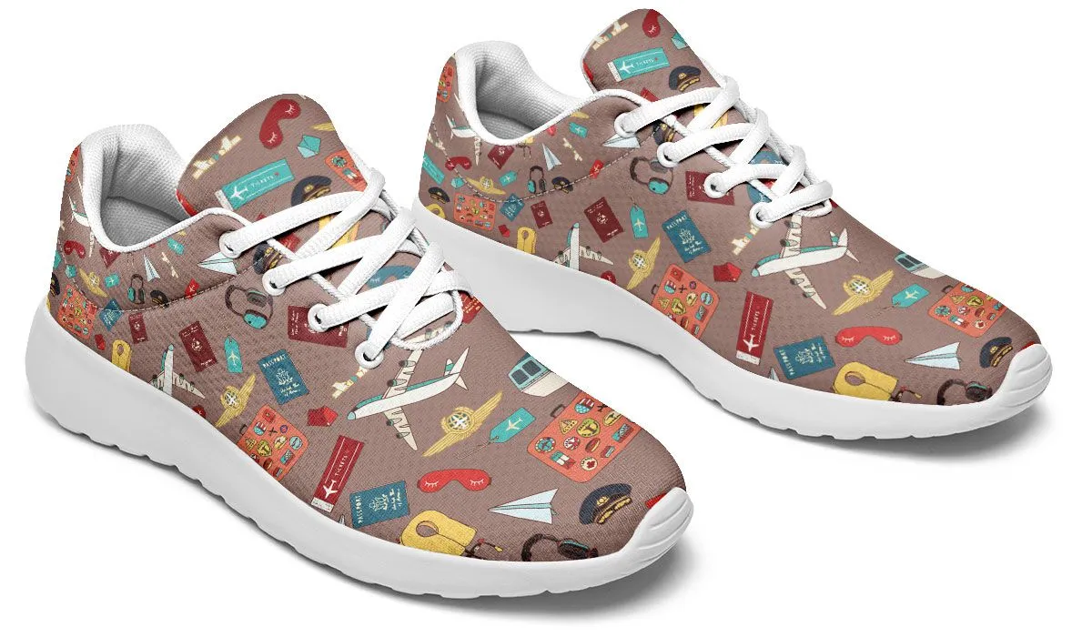 Airplane Travel Icons Sneakers