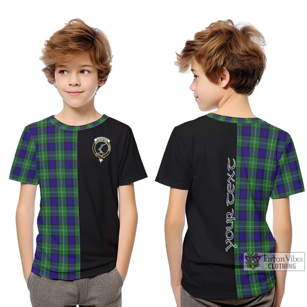 Alexander Tartan Kid T-Shirt with Family Crest and Half Of Me Style