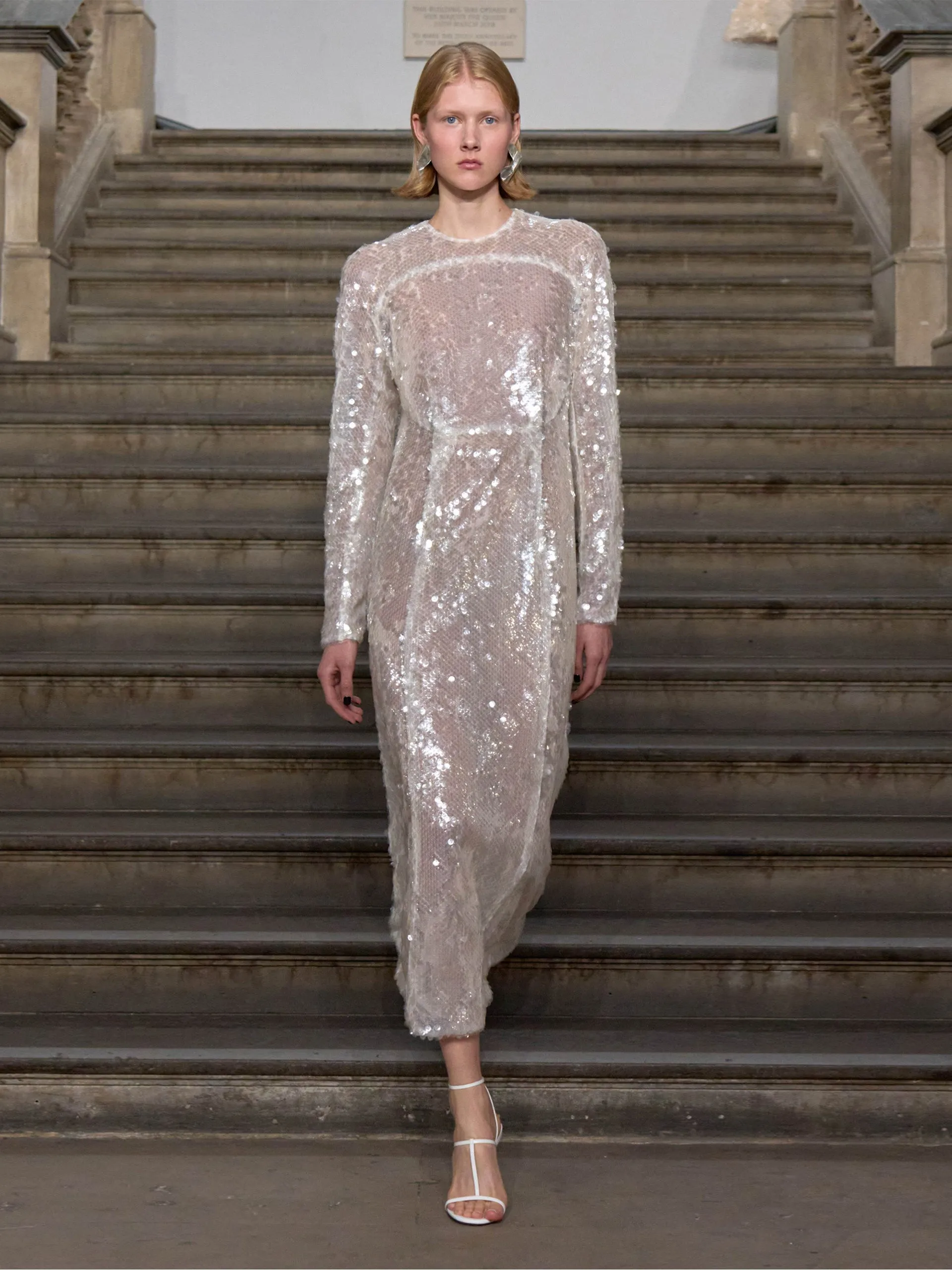 Amiria clear sequin dress