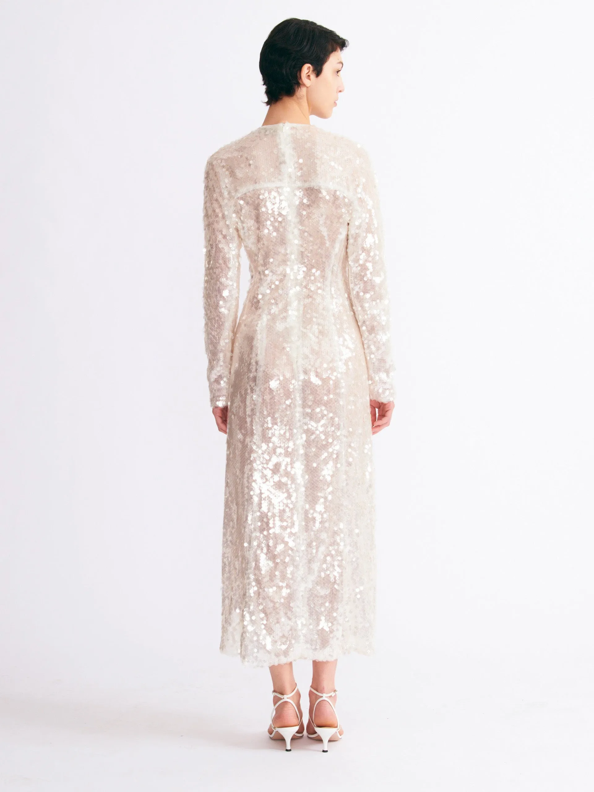 Amiria clear sequin dress