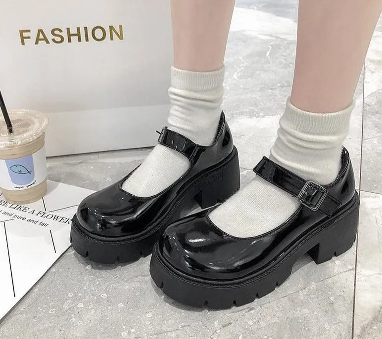 Amozae-Back to school outfit   Lolita Shoes On Heels Platform Shoes Women's Shoes Japanese Style Mary Janes Vintage Girls High Heel Student Shoes Sandals Pumps