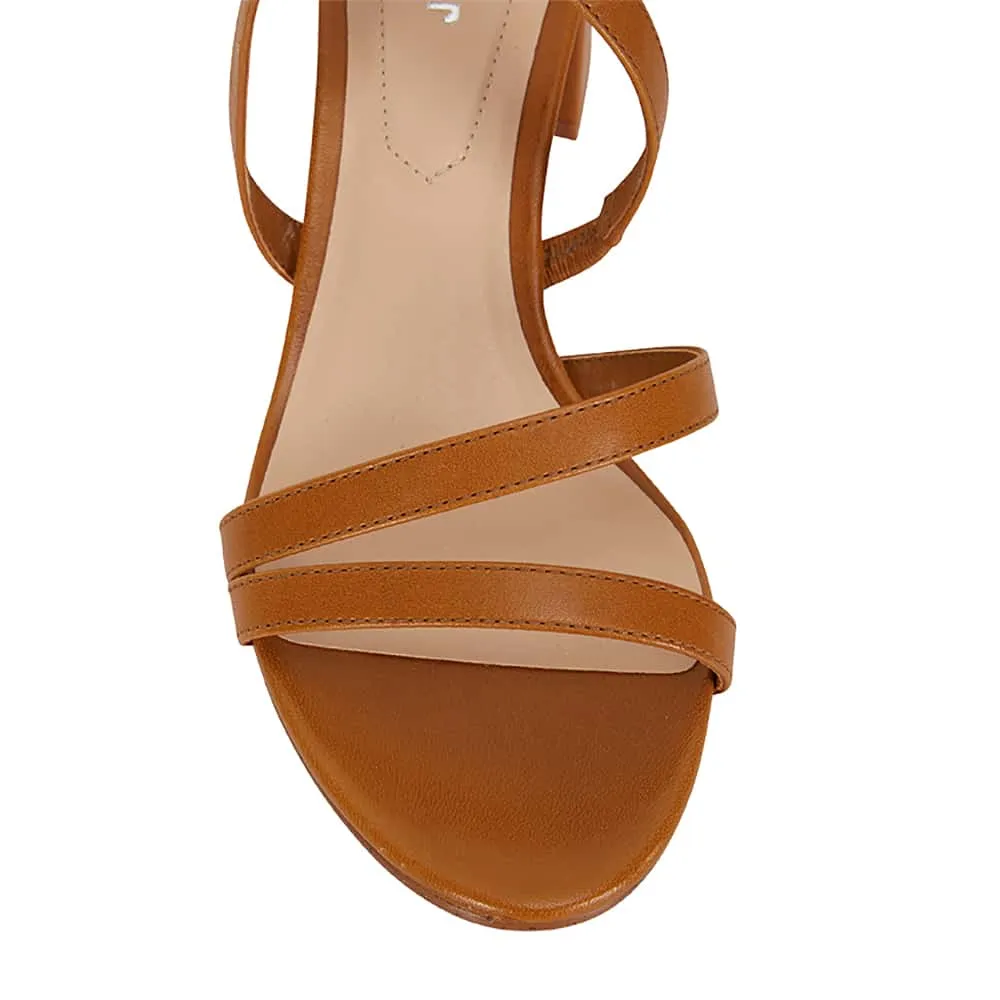 Andie Heel in Cognac Leather