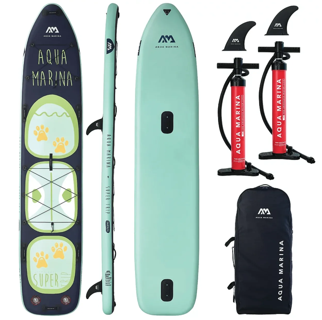 Aqua Marina 14’0” Super Trip Tandem 2020 Inflatable Paddle Board Family iSUP