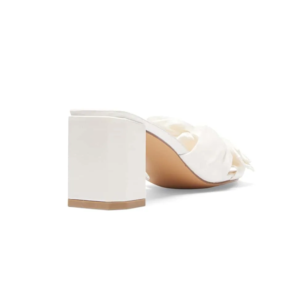 Aria Heel in Ivory Satin