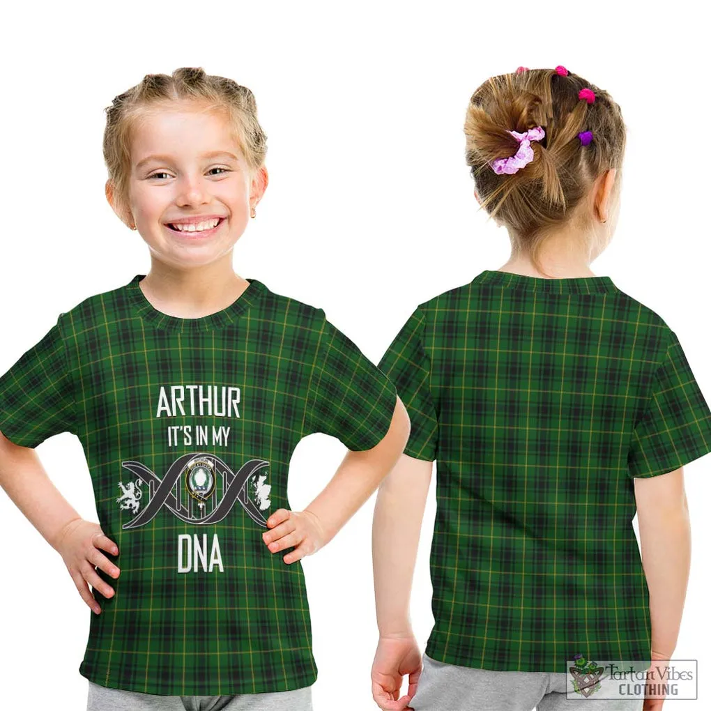 Arthur Tartan Kid T-Shirt with Family Crest DNA In Me Style