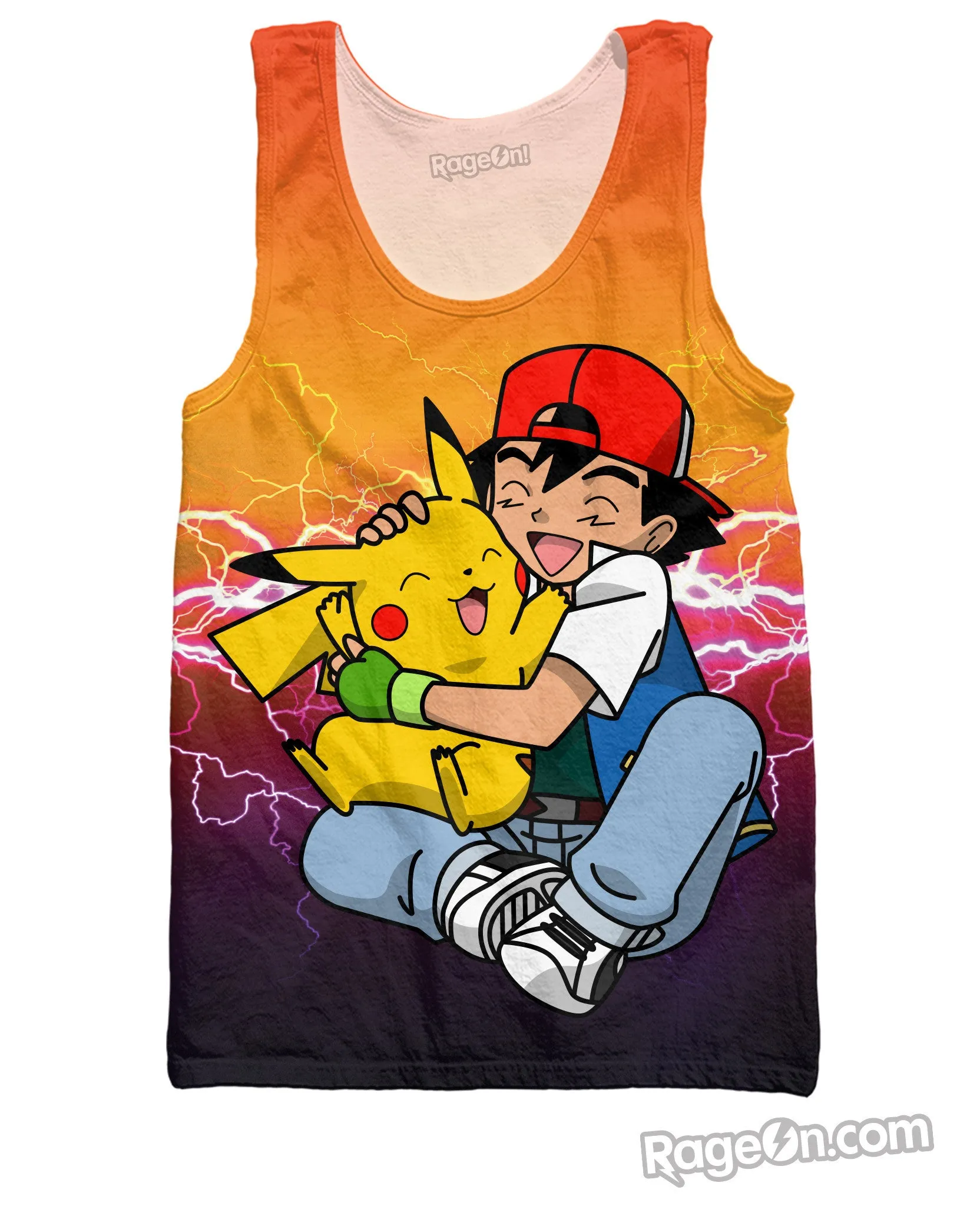 Ash and Pikachu Tank Top