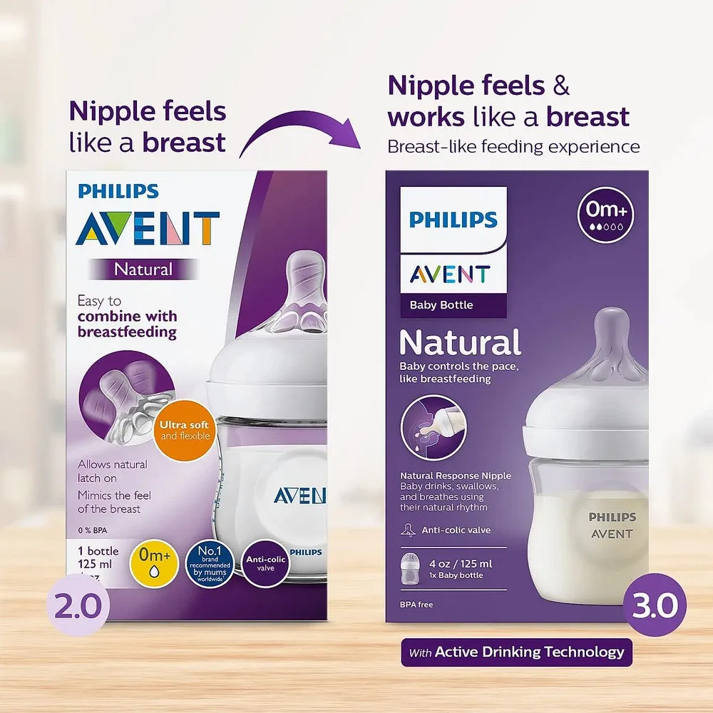 Avent Natural Response Feeding Bottle-125ml