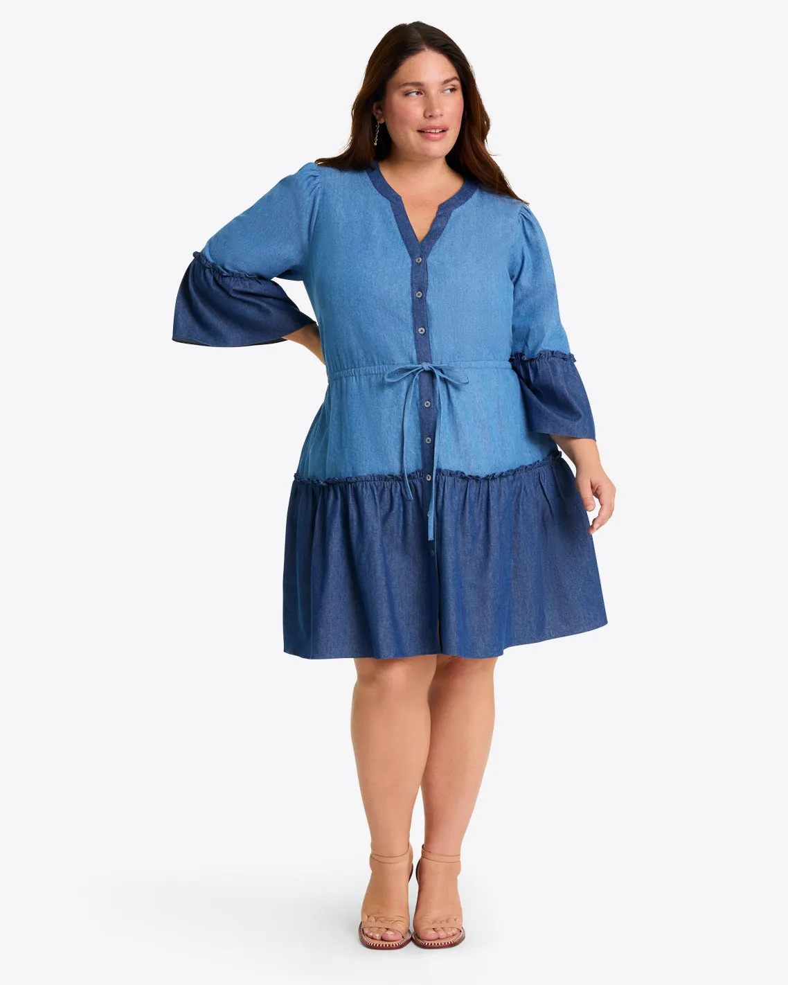 Avery Shirtdress in Chambray