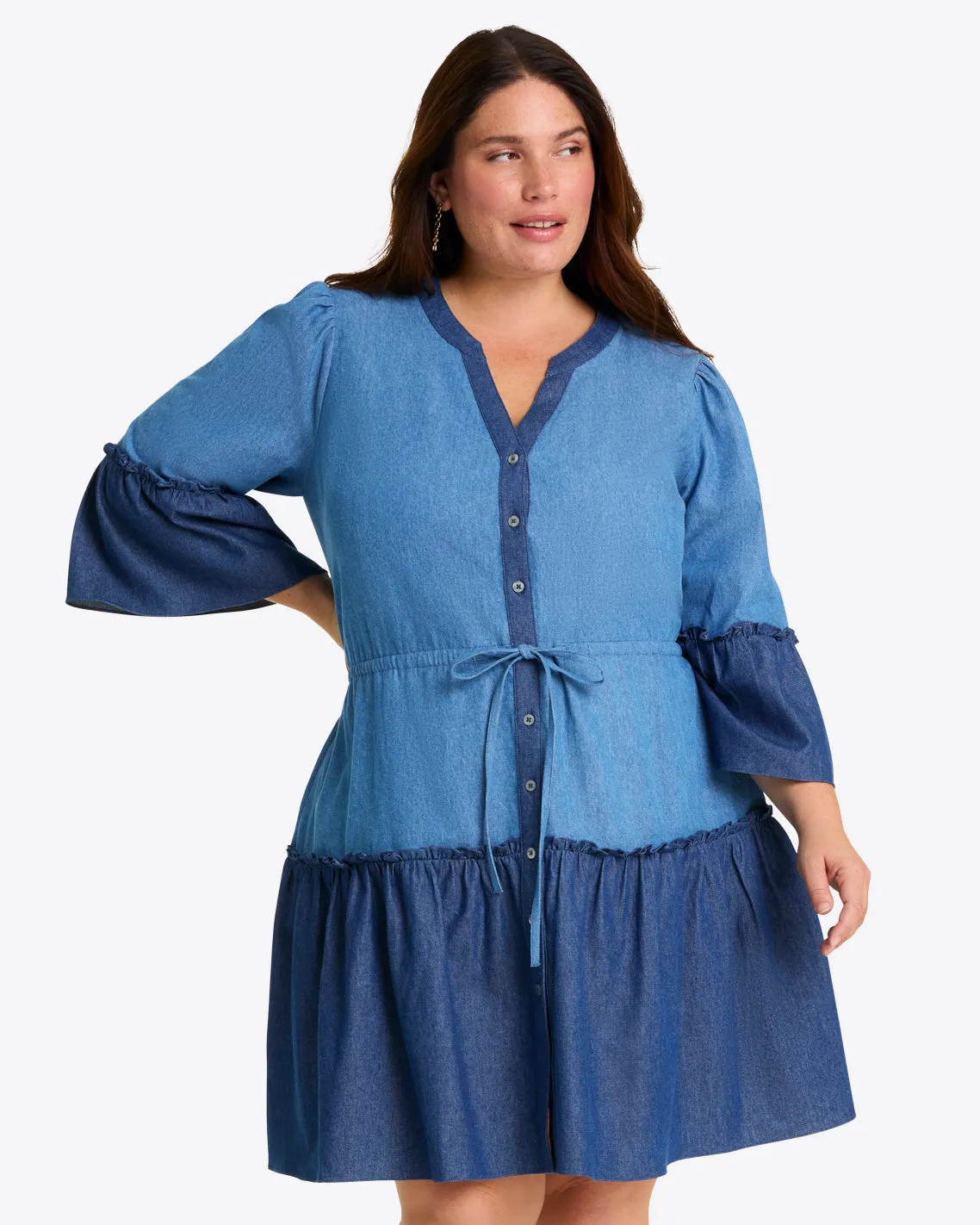 Avery Shirtdress in Chambray