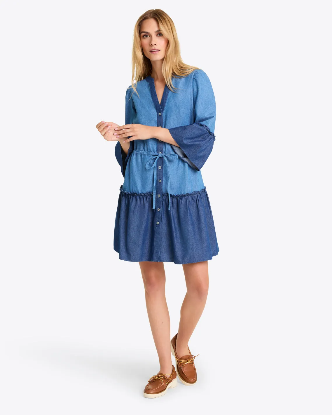 Avery Shirtdress in Chambray