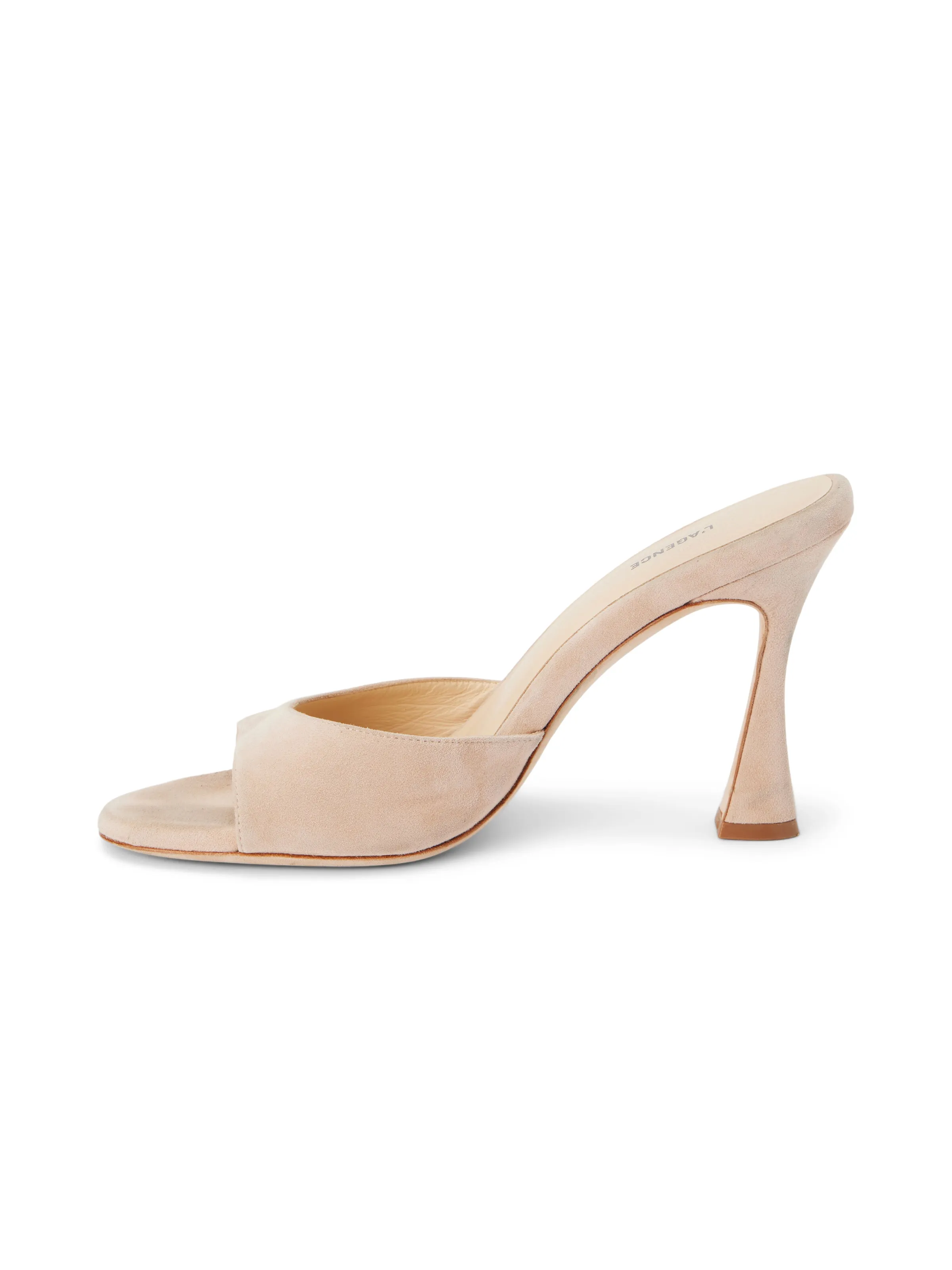 Avery Suede Peep-Toe Mule