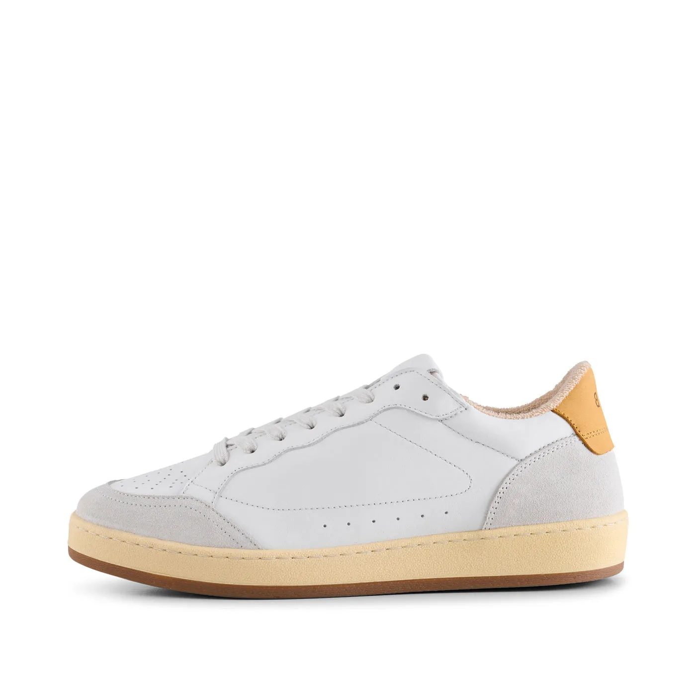 Babtiste sneaker leather - WHITE / ORANGE