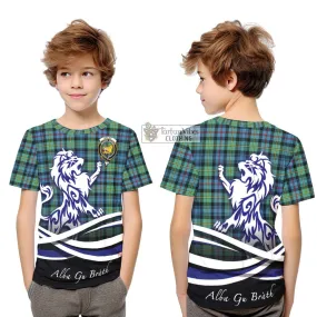 Bailey Ancient Tartan Kid T-Shirt with Alba Gu Brath Regal Lion Emblem