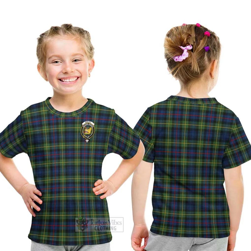 Bailey Modern Tartan Kid T-Shirt with Family Crest