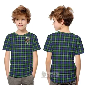 Baillie of Polkemmet Tartan Kid T-Shirt with Family Crest