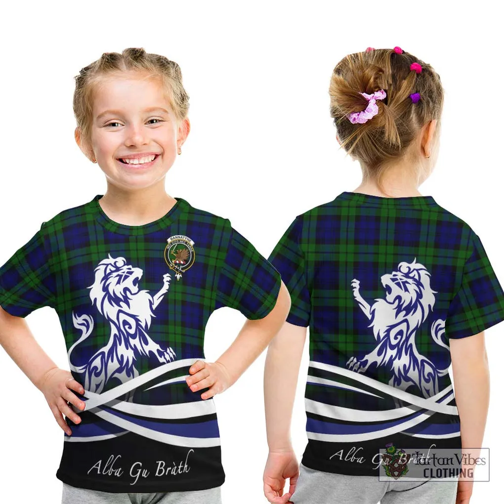 Bannatyne Tartan Kid T-Shirt with Alba Gu Brath Regal Lion Emblem