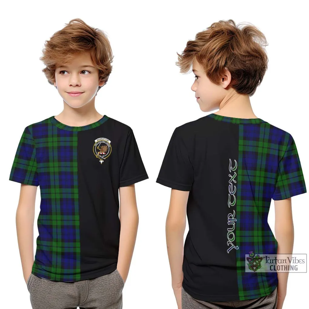 Bannatyne Tartan Kid T-Shirt with Family Crest and Half Of Me Style