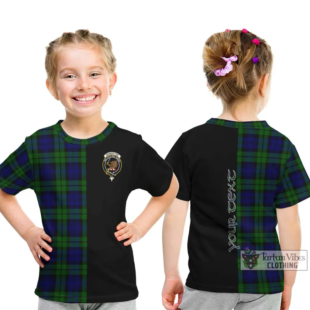 Bannatyne Tartan Kid T-Shirt with Family Crest and Half Of Me Style