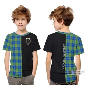 Barclay Hunting Ancient Tartan Kid T-Shirt with Family Crest and Half Of Me Style