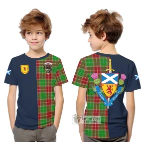 Baxter Modern Tartan Kid T-Shirt Alba with Scottish Lion Royal Arm Half Style