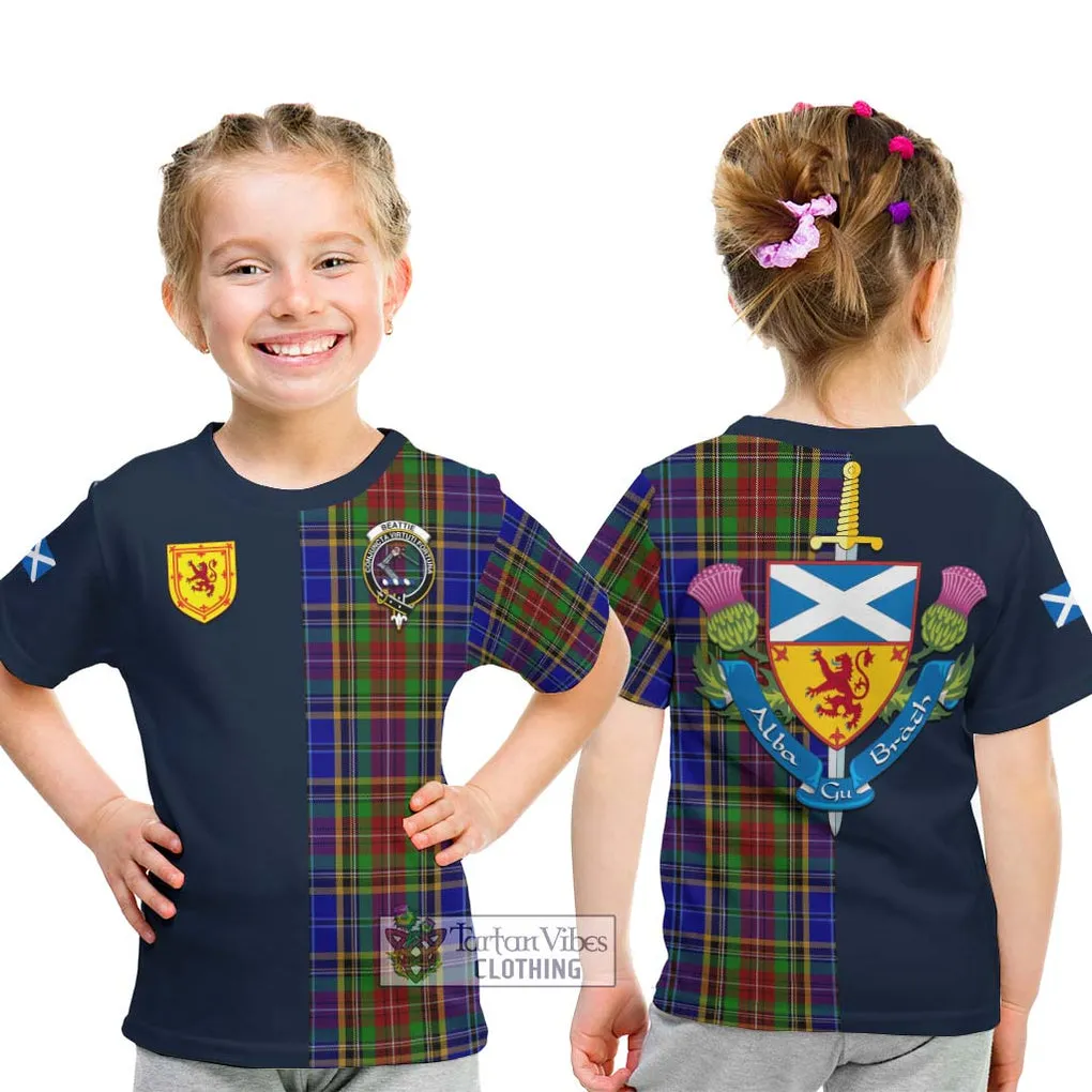 Beattie Tartan Kid T-Shirt Alba with Scottish Lion Royal Arm Half Style