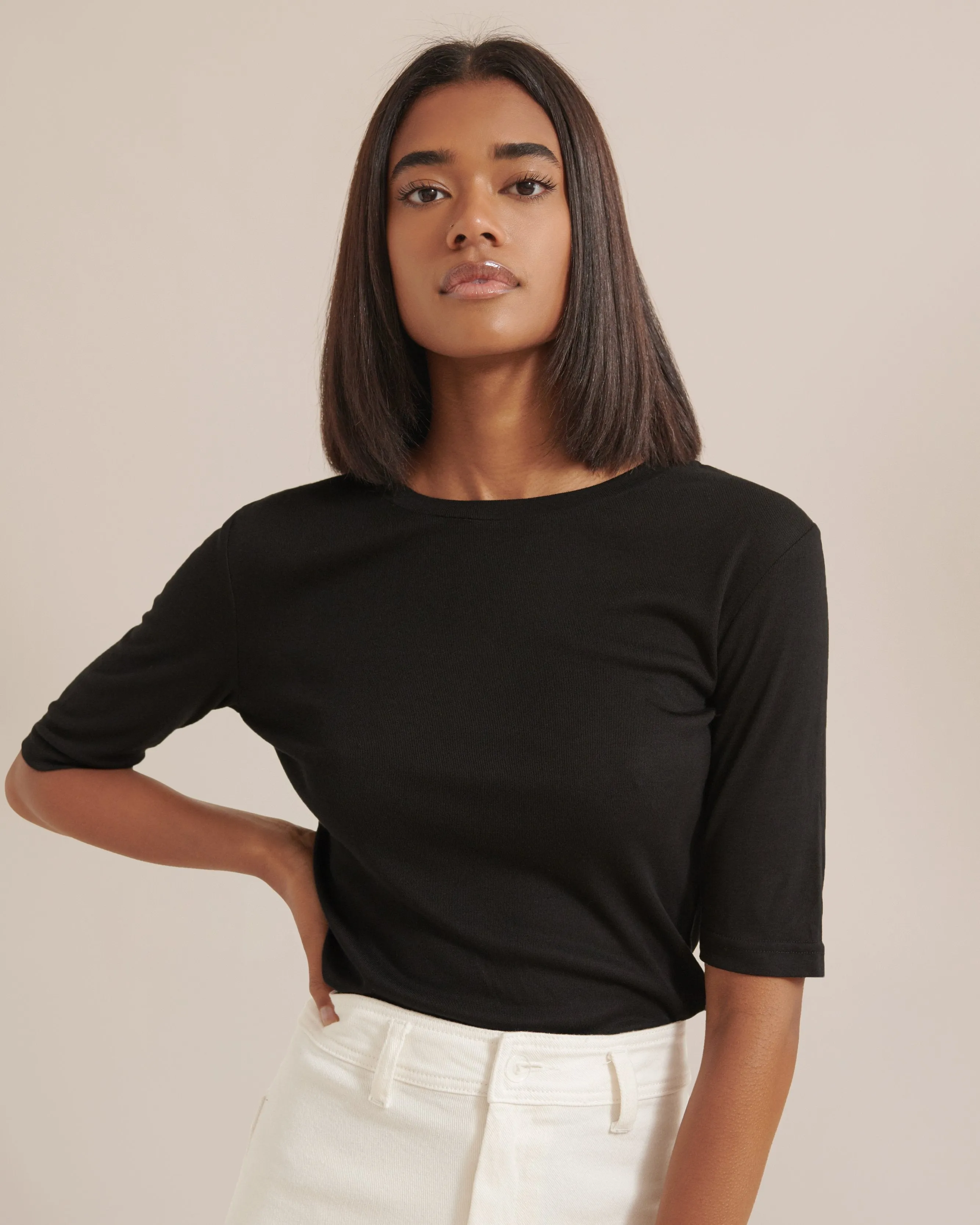 Becca Fitted Short-Sleeve Tee