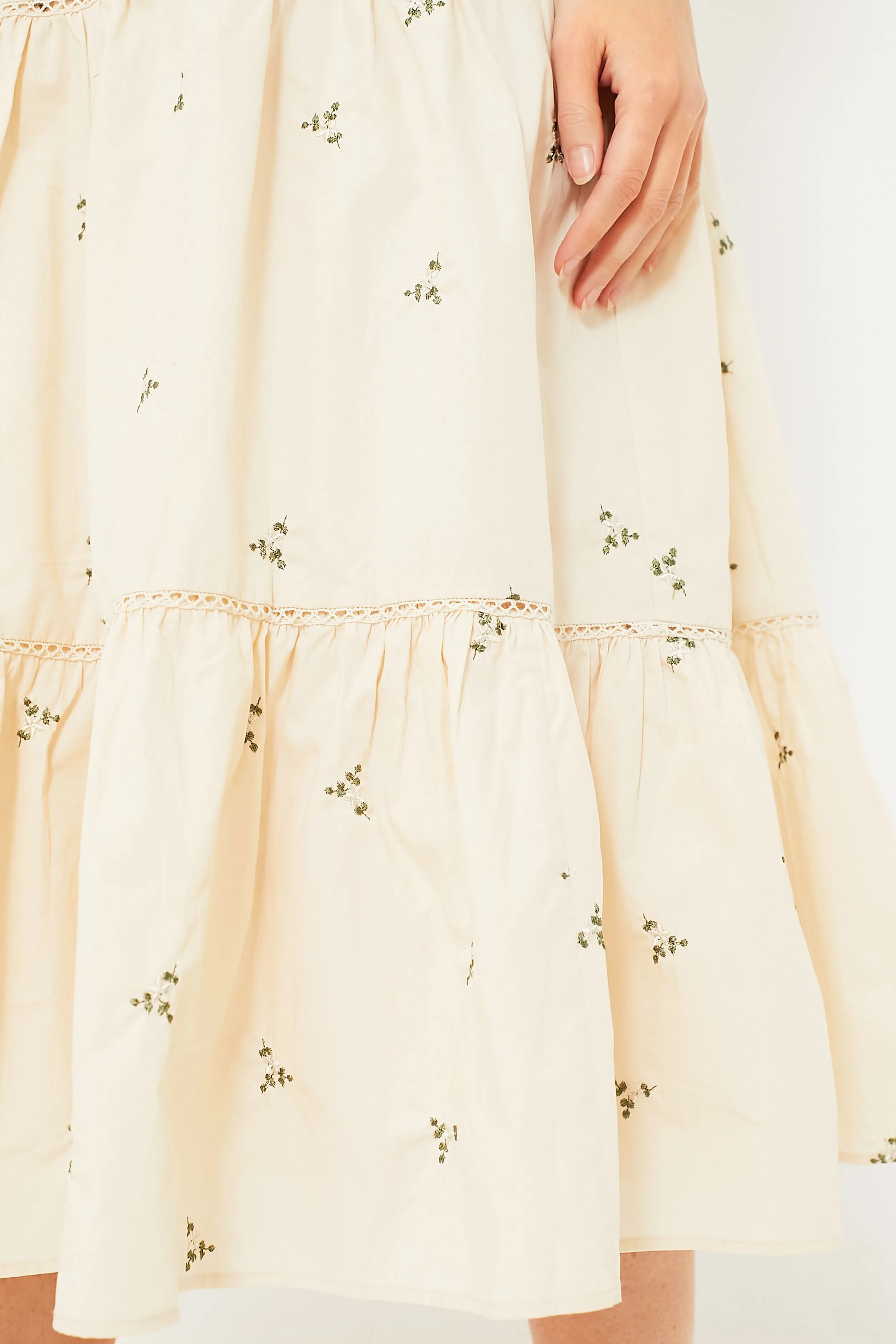 Beige Floral Alana Dress