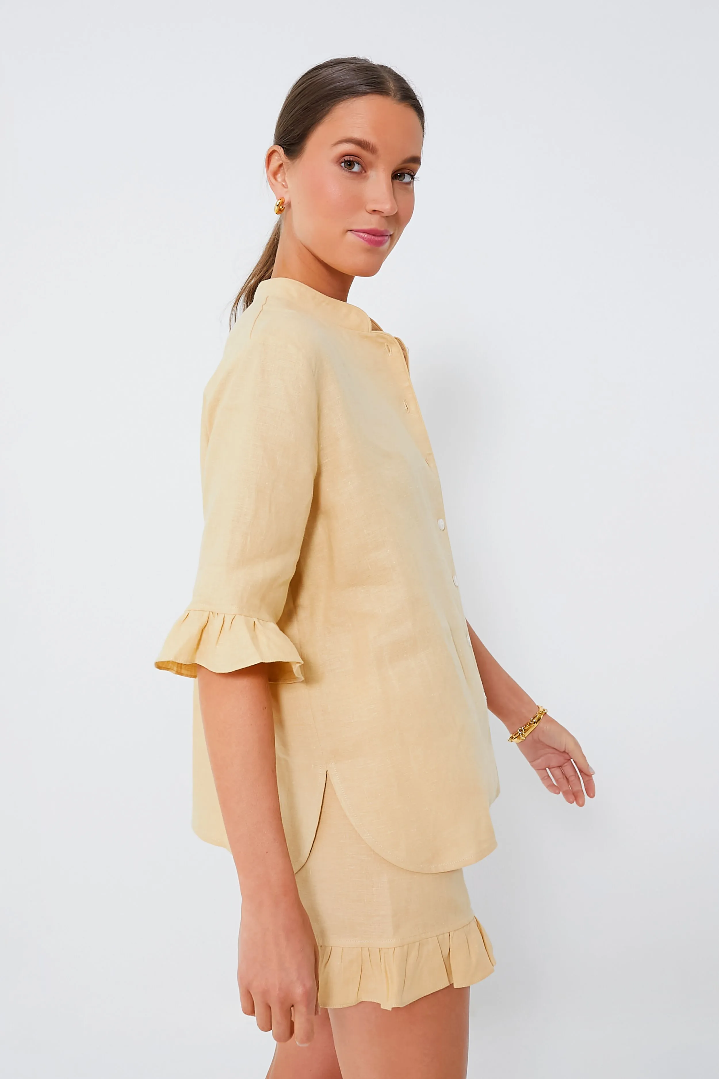 Beige Linen Lounge Suit