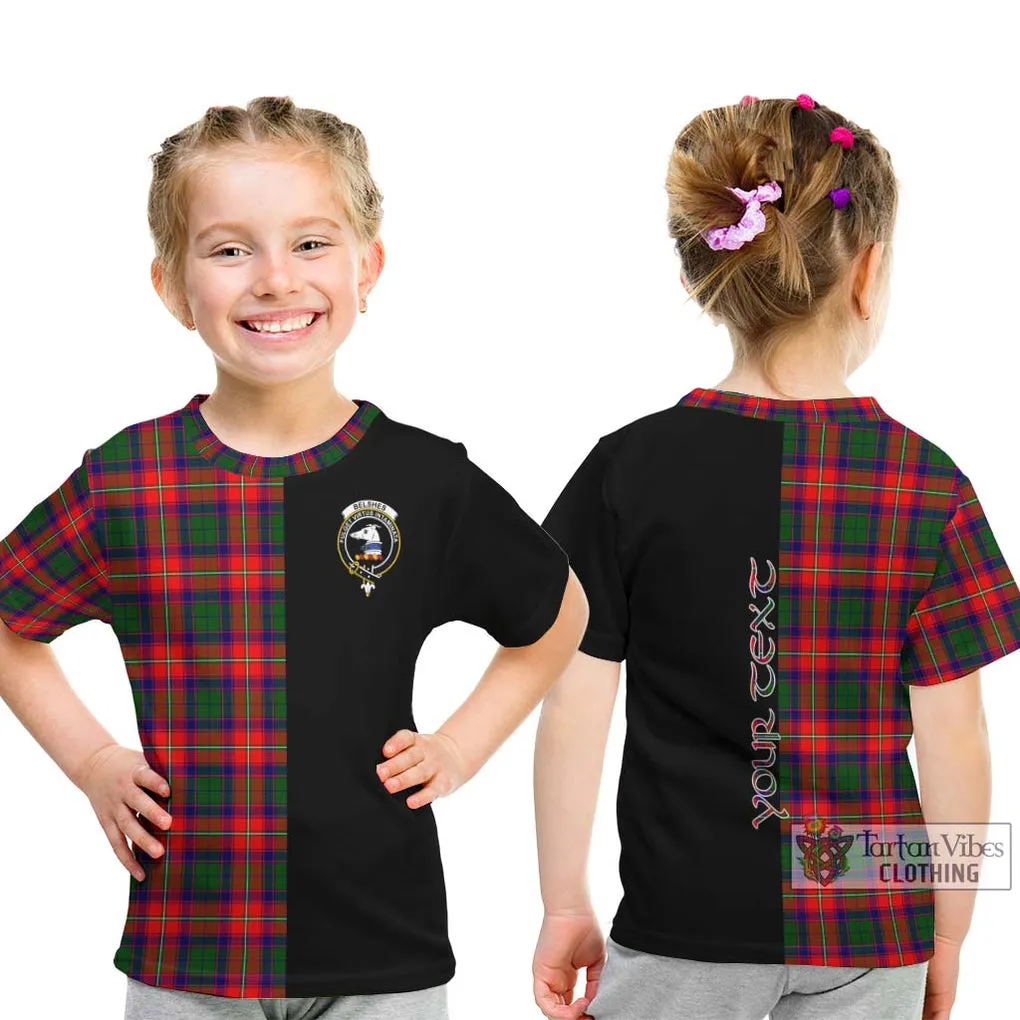 Belshes Tartan Kid T-Shirt with Family Crest and Half Of Me Style