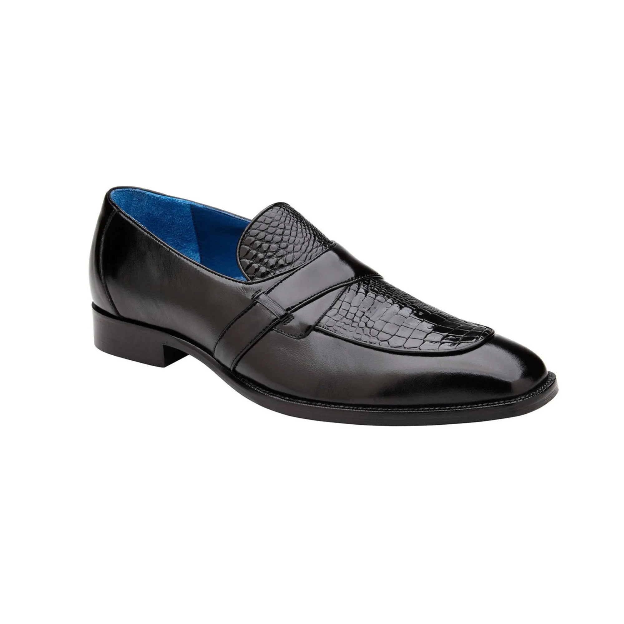 Belvedere Tornado in Black American Alligator and Italian Calf Leather Loafers