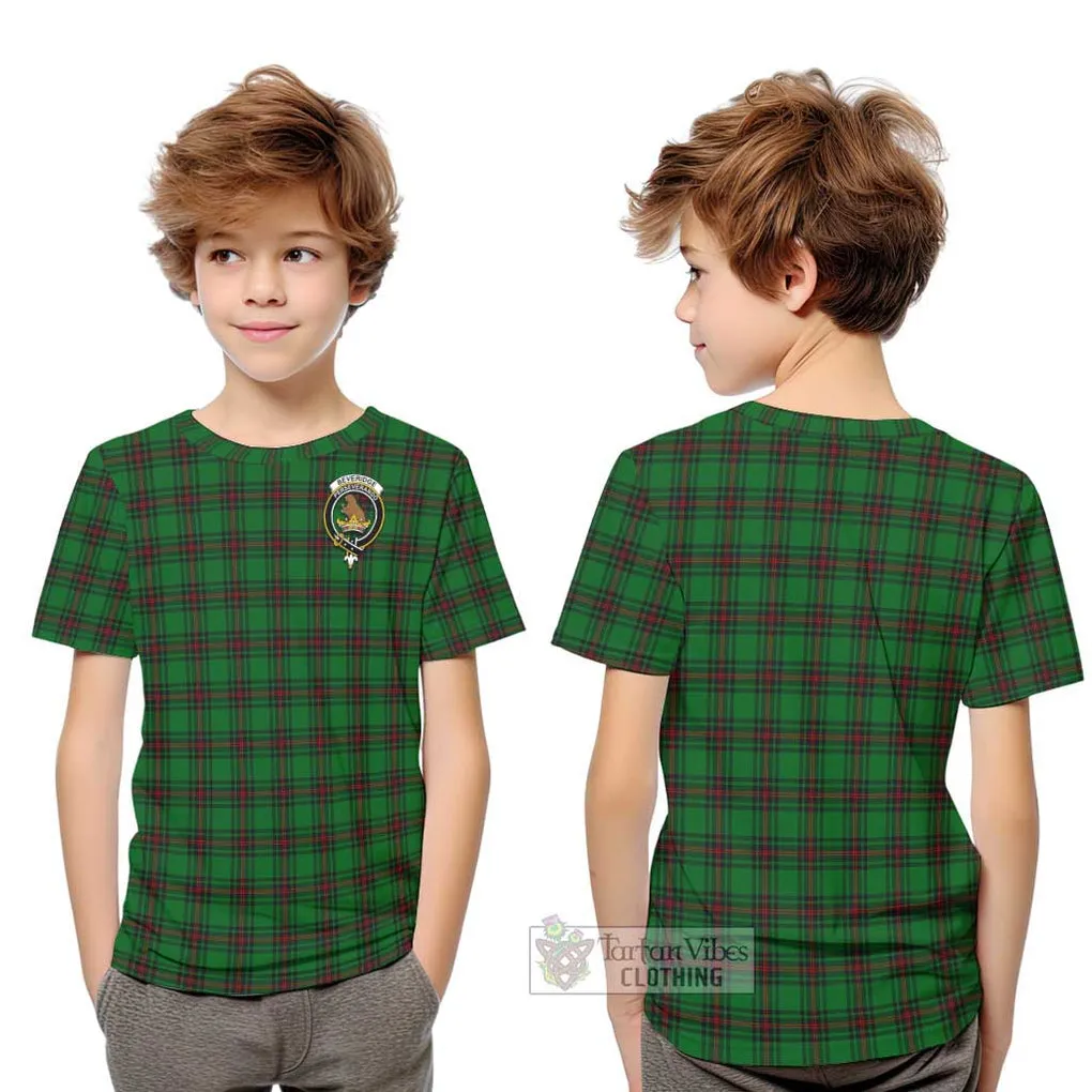 Beveridge Tartan Kid T-Shirt with Family Crest