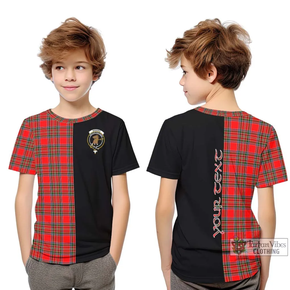 Binning Tartan Kid T-Shirt with Family Crest and Half Of Me Style