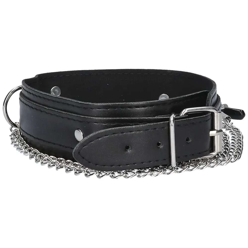 Black Collar with Nipple Clamps