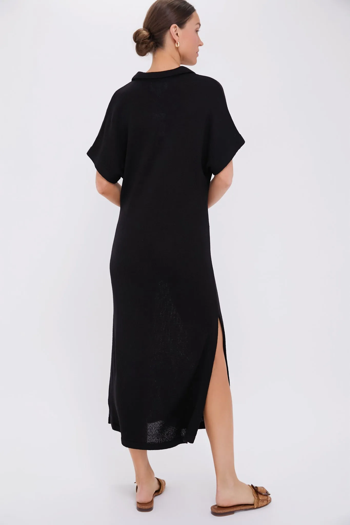 Black Knit Maren Polo Dress