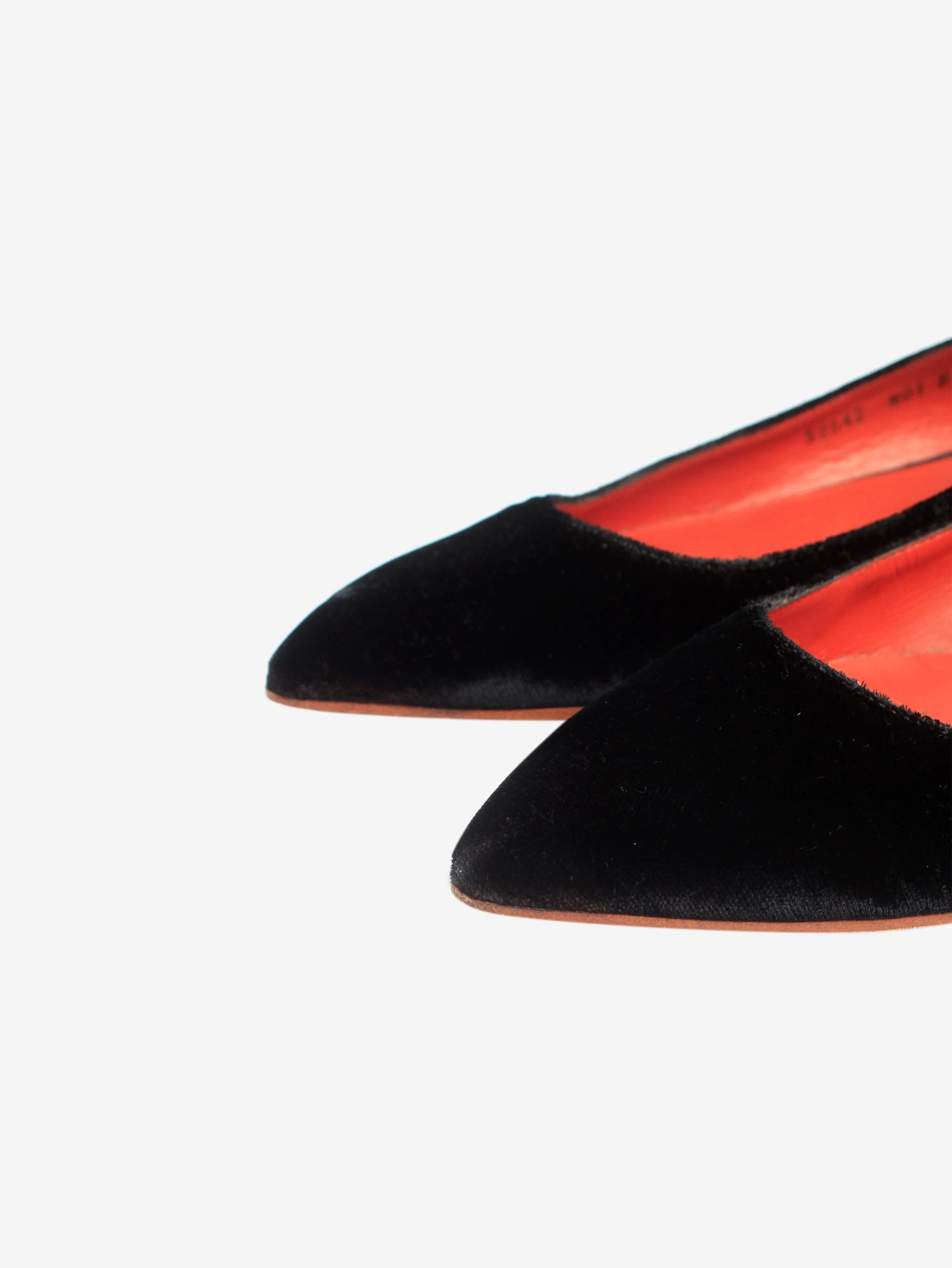 Black velvet pointed-toe pumps - size EU 37