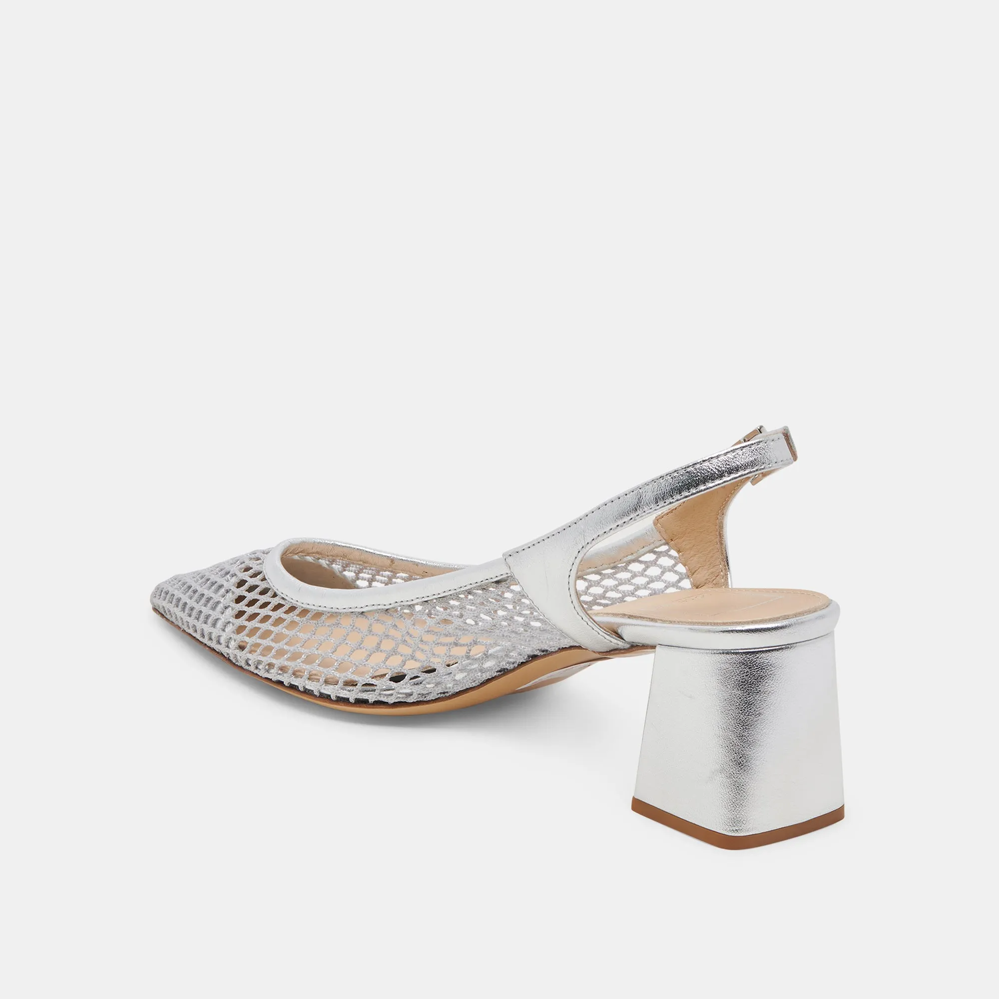 BLONDI HEELS SILVER MESH