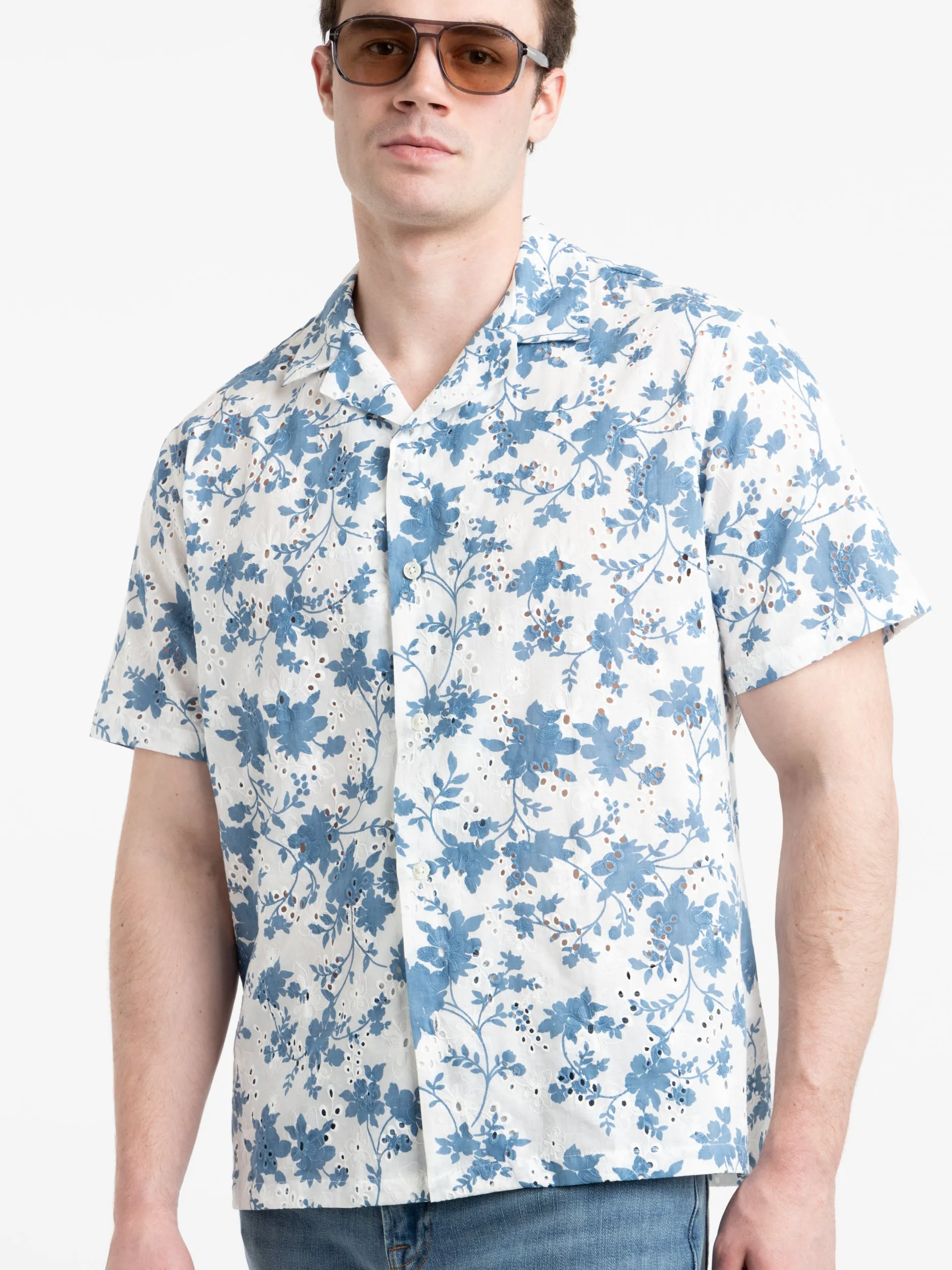 Blue Minho Floral Shirt