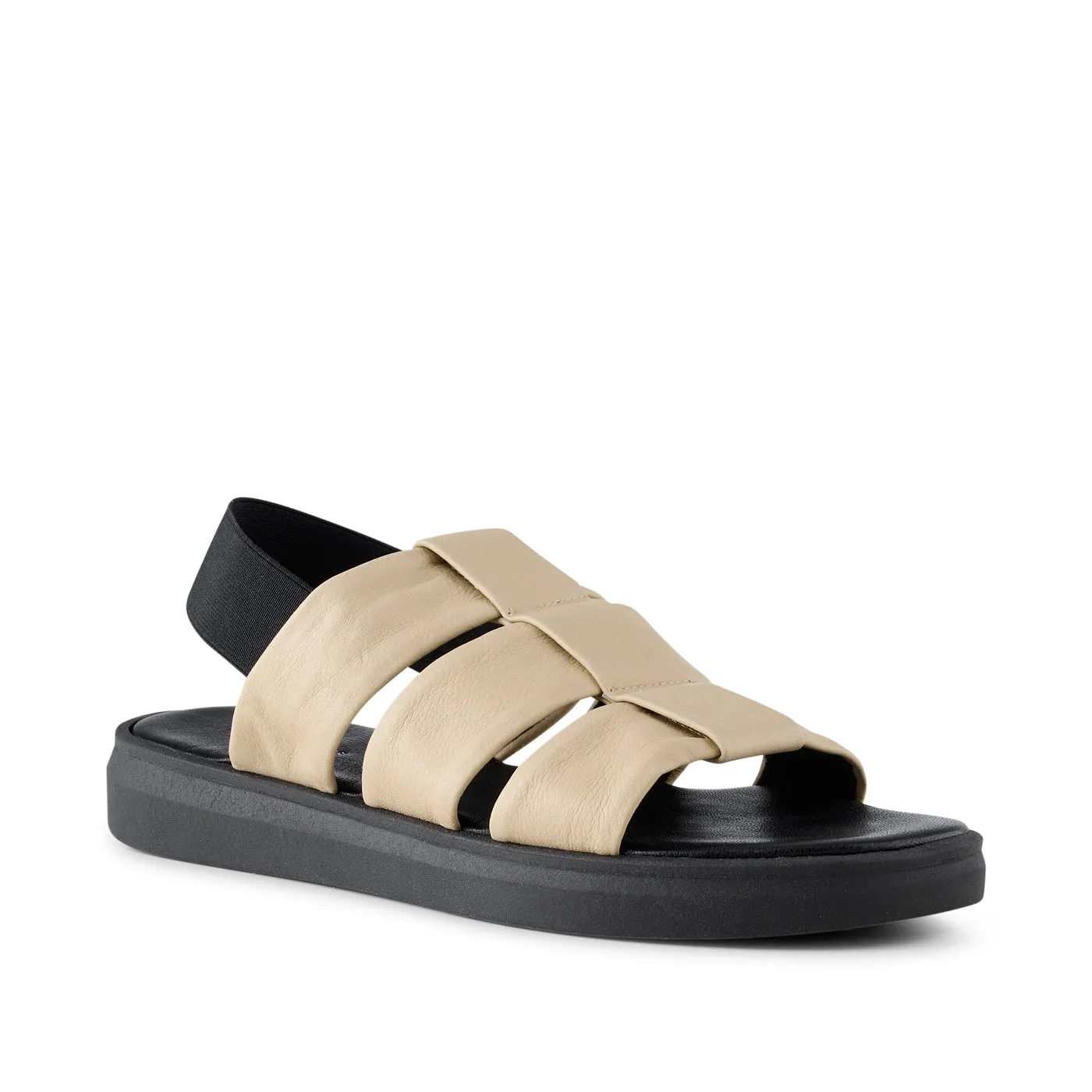 Brenna sandal læder - BEIGE