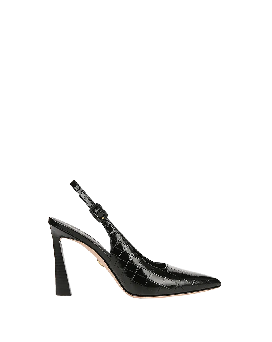 Callie Croc-Embossed Slingback Pump