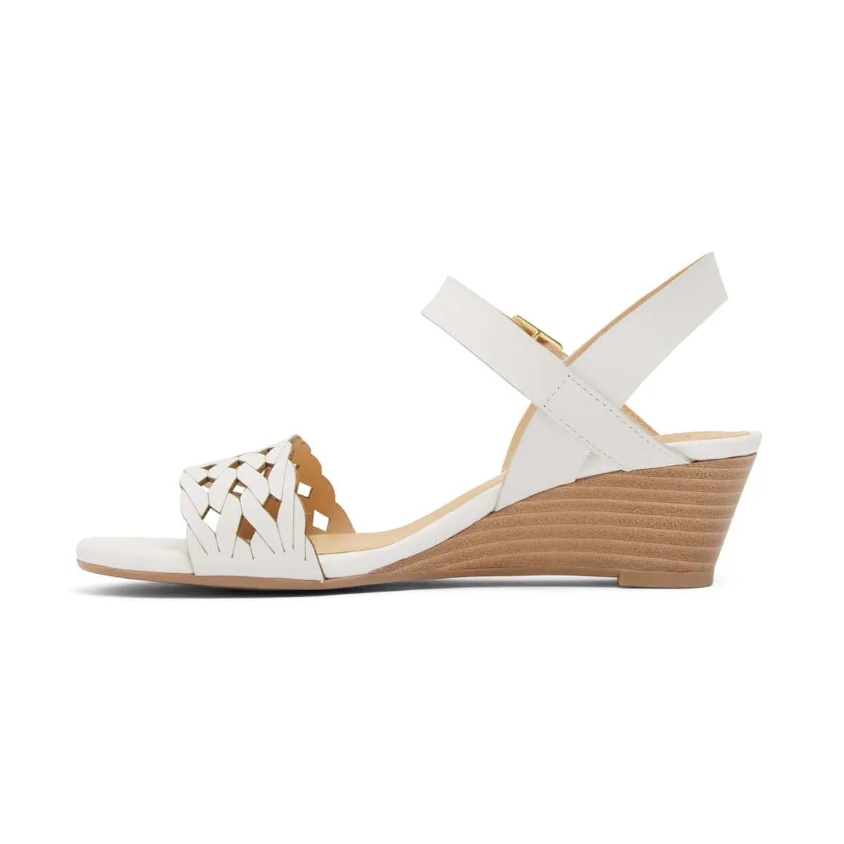 Callum Heel in White Leather