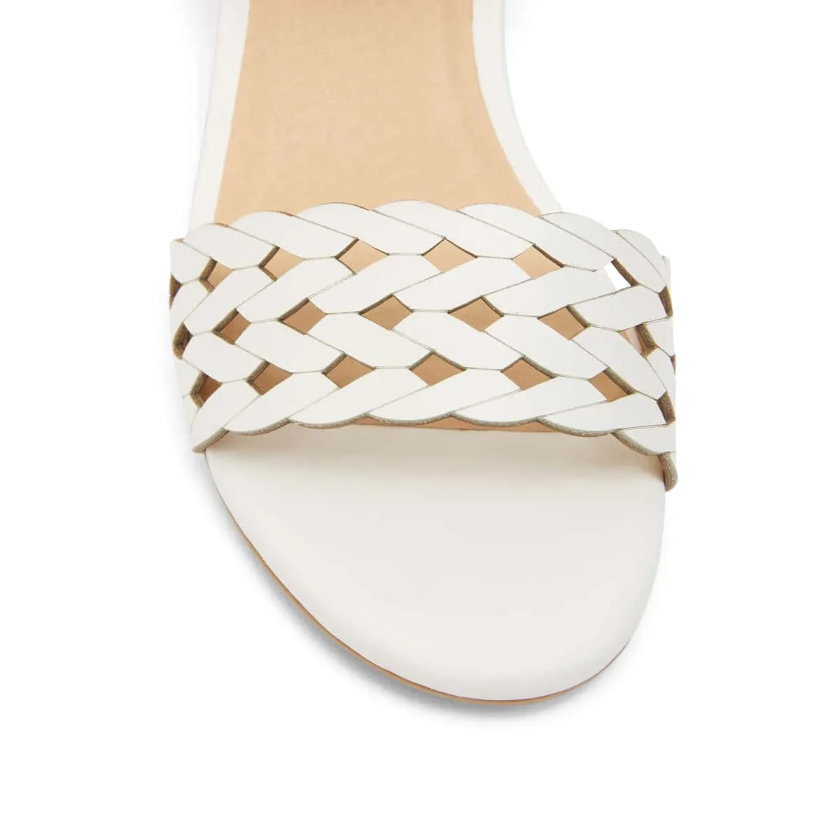 Callum Heel in White Leather