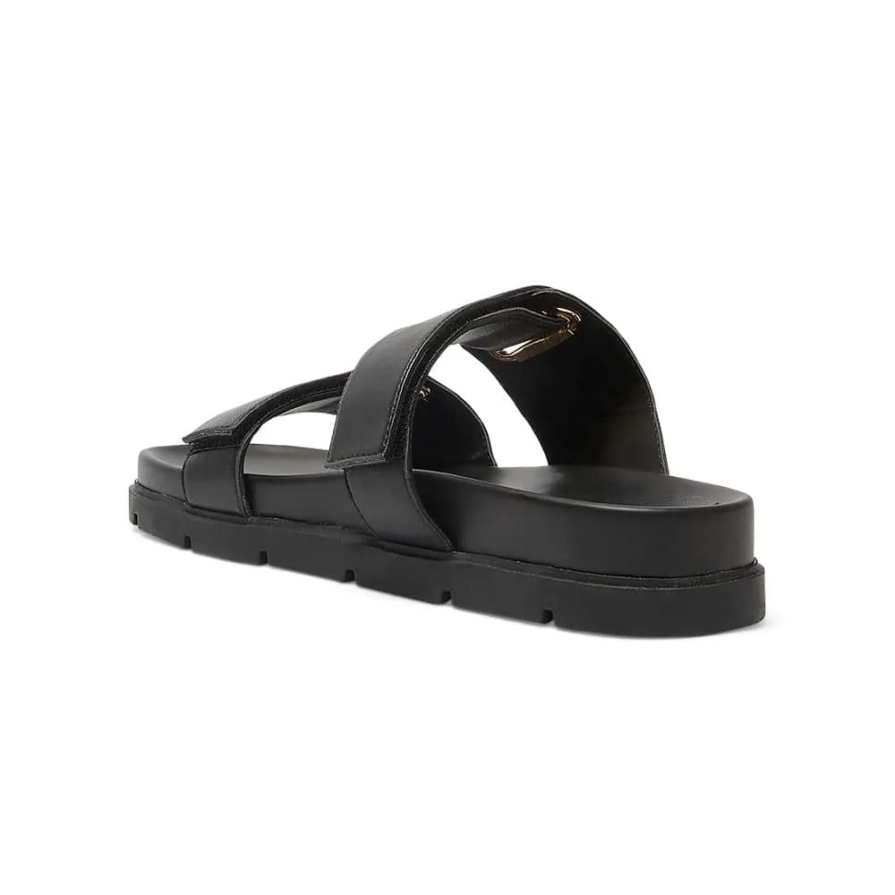 Calvin Slide in Black Smooth