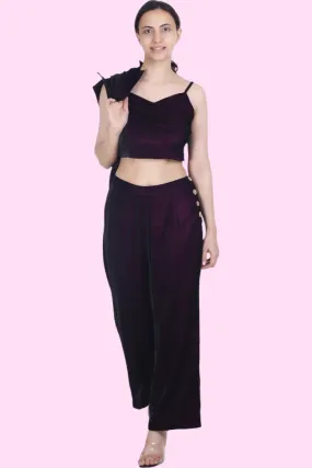 CANDILA VELVET PANT SETS FOR WOMEN