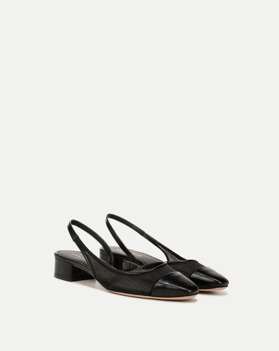 Cecile Mesh Cap-Toe Slingback