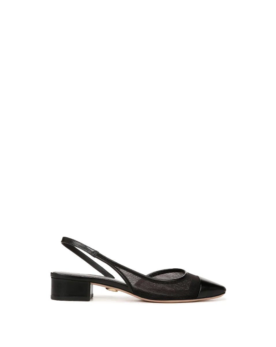 Cecile Mesh Cap-Toe Slingback