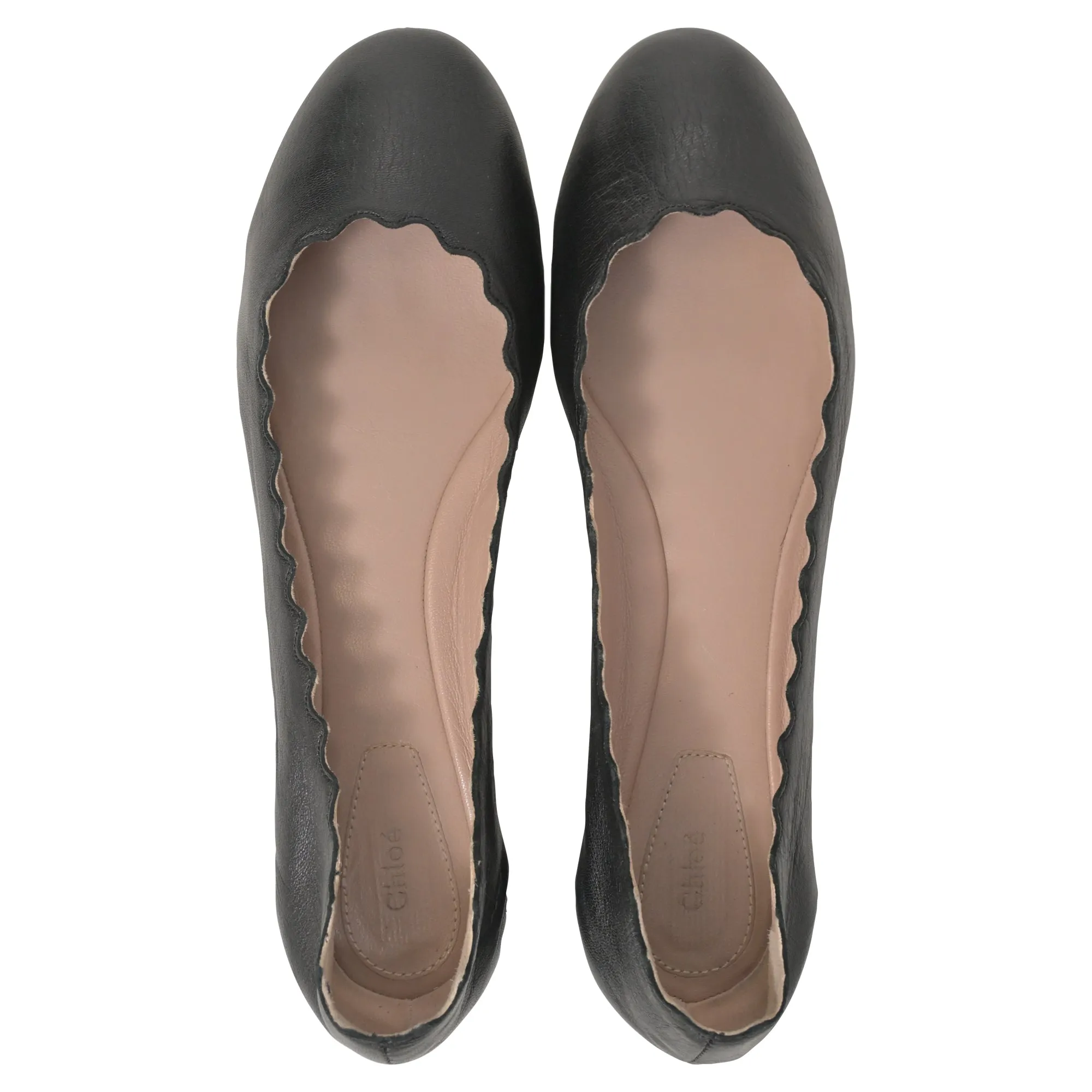 Chloé Lauren Ballet Flats in Black Leather