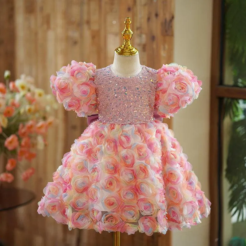 Colorful Blossom Princess Gown