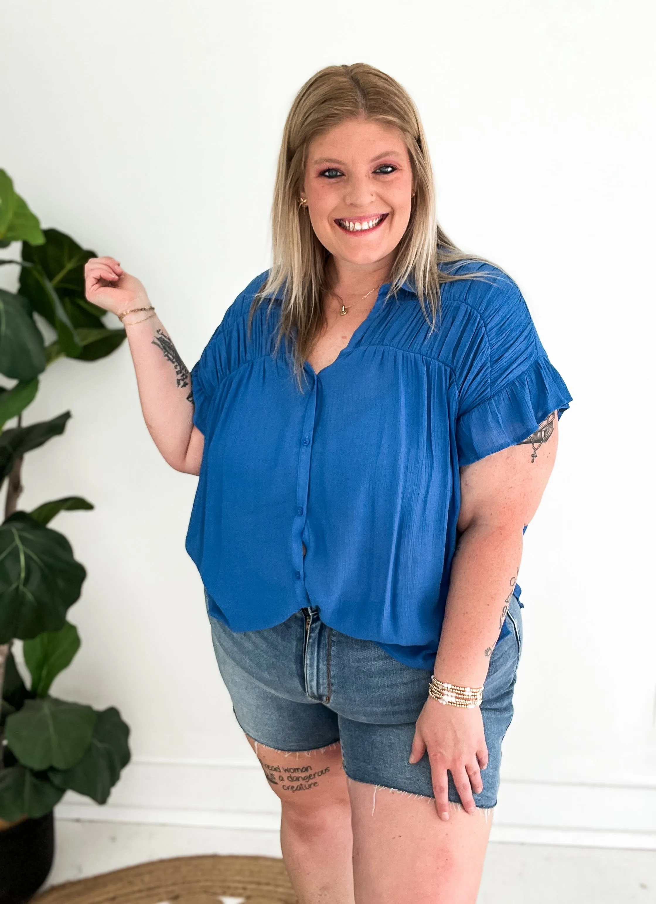 Curvy Casual Ruffles Top