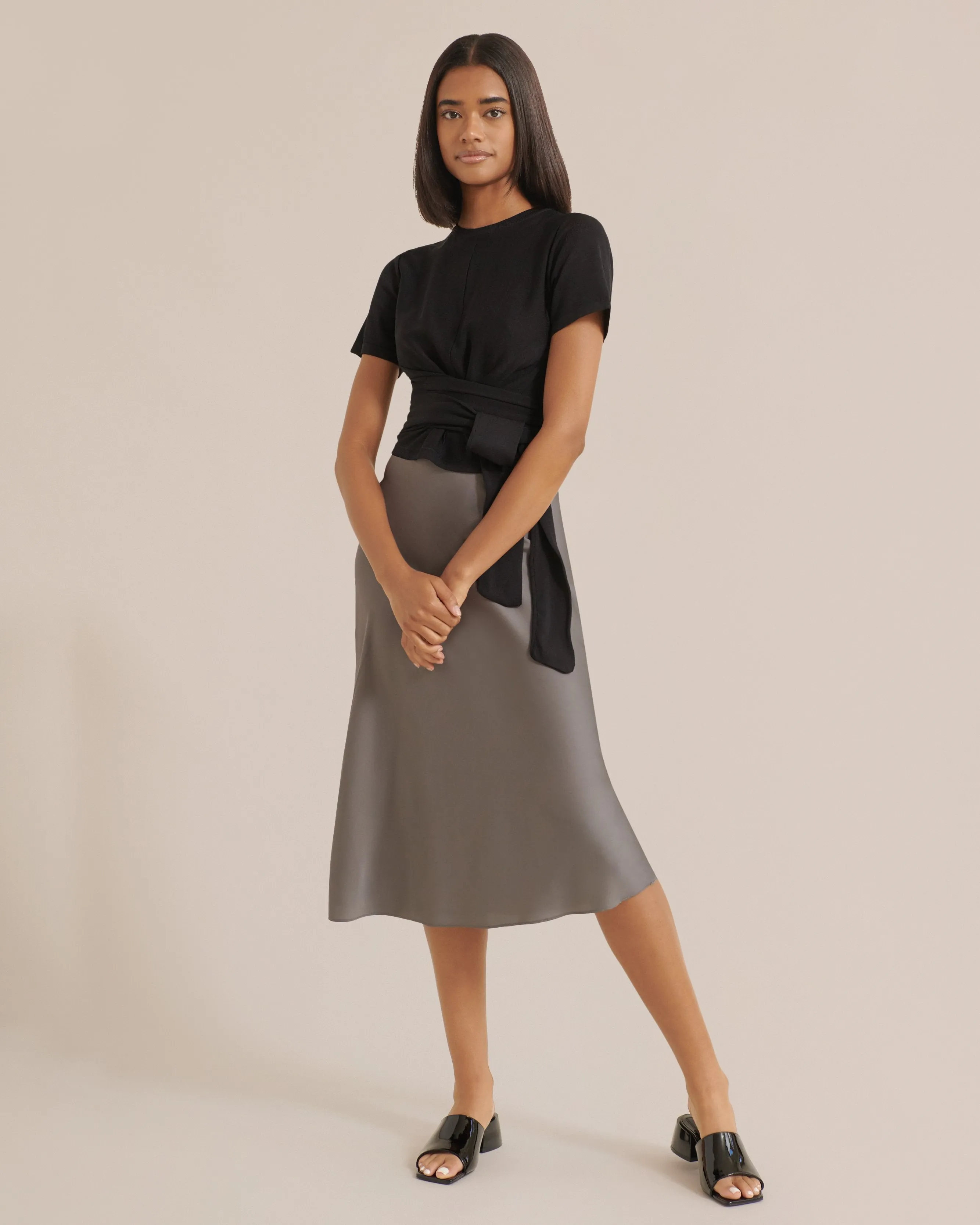 Dakota Satin Slip Skirt